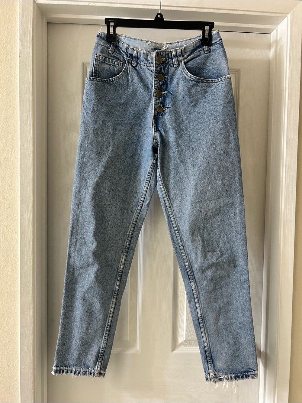 Vintage 80s Georges Marciano for Guess Light Blue High-Rise Button-Fly Jeans